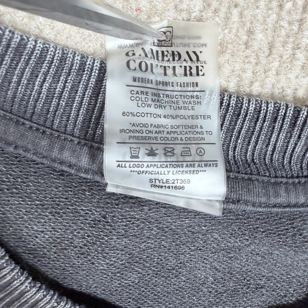 Gameday Couture San Francisco 49ers Rhinestone Sweatshirt Gray Pink Womens L